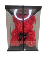 Rosenbär XL-Rot mit Glitzer