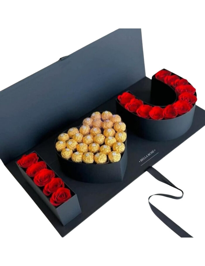 Infinity-Rosen-Box mit Ferrero