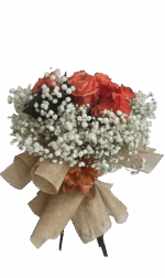 Oranger Rosenstrauß „Herbstzauber“