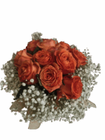 Oranger Rosenstrauß „Herbstzauber“