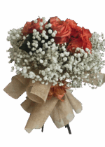 Oranger Rosenstrauß „Herbstzauber“