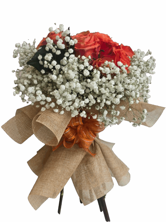 Oranger Rosenstrauß „Herbstzauber“