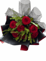 Roter Rosenstrauß „Midnight Passion“