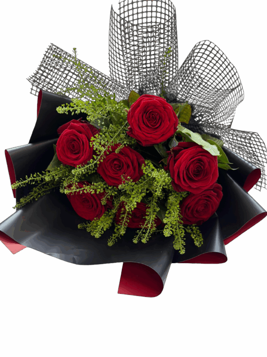 Roter Rosenstrauß „Midnight Passion“